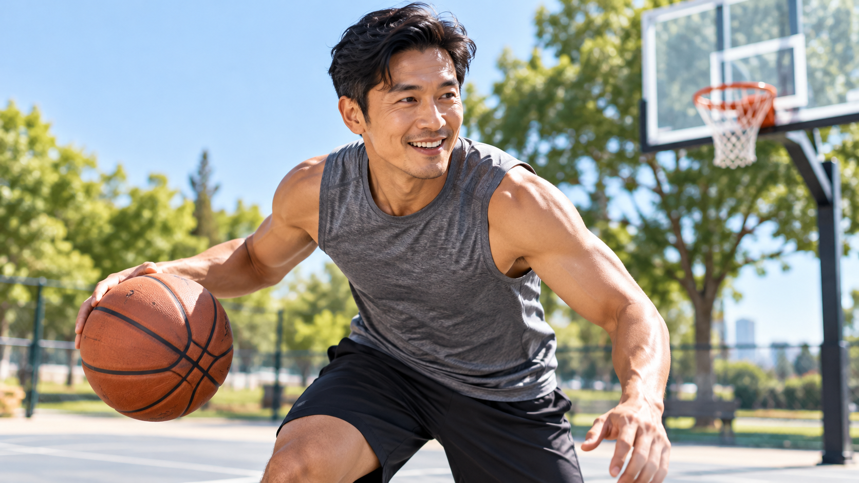 Man confident in a sunny outdoor setting — Hims