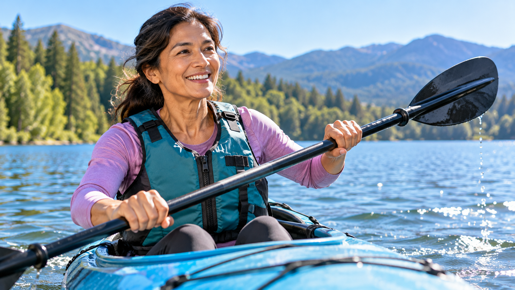 Woman at midlife outdoors in warm light — Midi Health